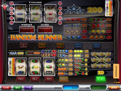 Random Runner gokkast met telefoon